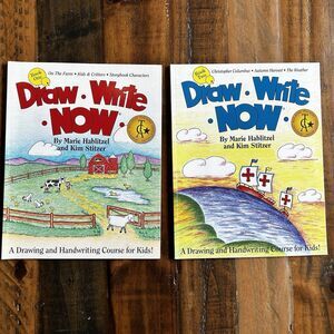 Draw Write Now Book 1 and Book 2 : A Drawing and Handwriting Course for Kids